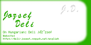 jozsef deli business card